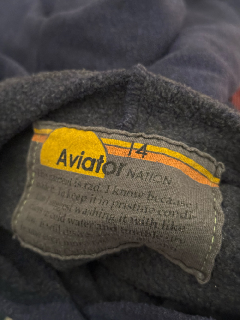 Aviator Nation Kids Miami, FL Pullover in Navy - Picture 4 of 4